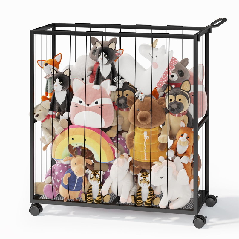Latitude Run Stuffed Animal Storage Zoo Stuffed Animal Net With Wheels Save Space Toy Storage Organizer Vertical Stuffed Animal Holder For Kids Room Playroom Nursery Wayfair